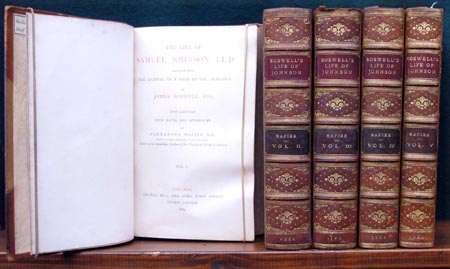 Boswell's Life of Johnson - Set - Title Page & Spines