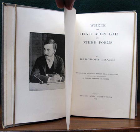 Where the Dead Men Lie and other Poems - Barcroft Boage - Title Page
