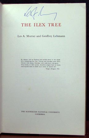Ilex Tree - Les Murray - Signature