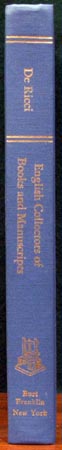 English Collectors of Books and Manuscripts - De Ricci