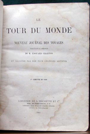 Le Tour Du Monde - Edourd Charton - Title Page