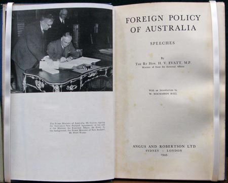 Foreign Policy of Australia - The Rt. Hon. H. V. Evatt - Title Page